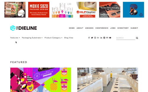 包裝設計網站Dielin的設計靈感來源與網頁設計特色